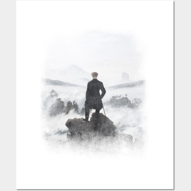 Der Wanderer über dem Nebelmeer Wall Art by LateralArt